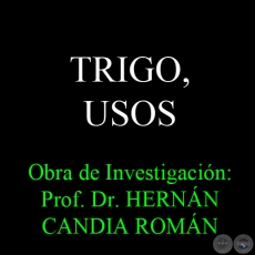 TRIGO USOS - Obra de Investigación: Prof. Dr. HERNÁN CANDIA ROMÁN