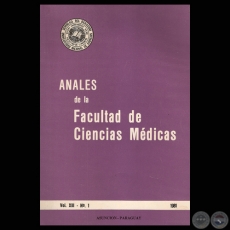 ANALES DE LA FACULTAD DE CIENCIAS MÉDICAS - Vol. XIII - Nº 1 - 1981