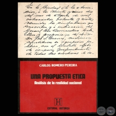 UNA PROPUESTA ÉTICA. ANÁLISIS DE LA REALIDAD NACIONAL (CARLOS ROMERO PEREIRA)