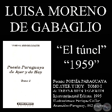 EL TÚNEL y 1959 - Poesías de Luisa Moreno de Gabaglio - Año 1995