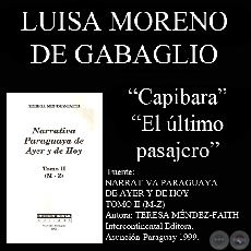 CAPIBARA y EL ÚLTIMO PASAJERO - Cuentos de LUISA MORENO DE GABAGLIO - Año 1999