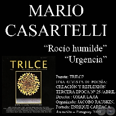 ROCÍO HUMILDE y URGENCIA - Poesías de Mario Casartelli