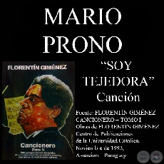 SOY TEJEDORA (Canción, letra de MARIO PRONO)