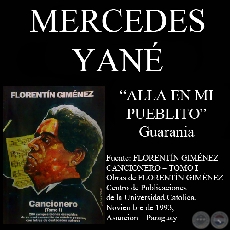 ALLA EN MI PUEBLITO - Guarania, letra de MERCEDES YANÉ