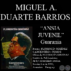 ANSIA JUVENIL (Guarania, letra de MIGUEL A. DUARTE BARRIOS)