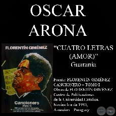 CUATRO LETRAS (AMOR) (Guarania, letra de OSCAR ARONA)