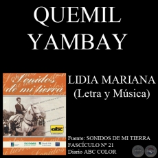 LIDIA MARIANA - Letra y Música: QUEMIL YAMBAY