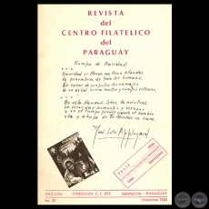 N° 35 - REVISTA DEL CENTRO FILATÉLICO DEL PARAGUAY - AÑO XXV – 1984 - Presidente: CARLOS E. KRON