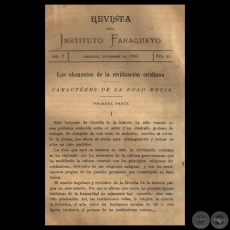 REVISTA DEL INSTITUTO PARAGUAYO - N° 45 - AÑO V, NOVIEMBRE DEL 1903 - Director: BELISARIO RIVAROLA 