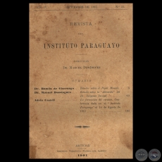 REVISTA DEL INSTITUTO PARAGUAYO - N° 31 - AÑO IV, 1901 - Director MANUEL DOMÍNGUEZ 