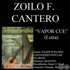 VAPOR CUE - Letra: ZOILO F. CANTERO - Música: EULALIO IGLESIAS