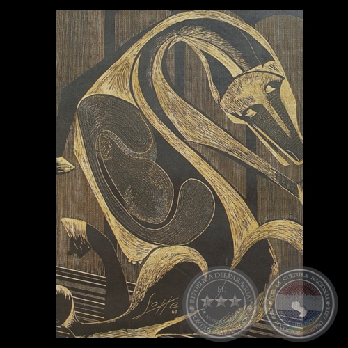 GURI - Cuero birulado y pintura a cera, LOTTE SCHULZ