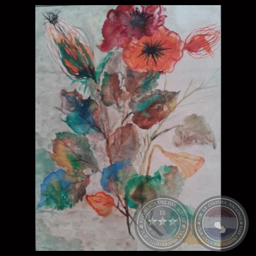 FLORES - Acuarela sobre papel de YTA BENÍTEZ RUÍZ