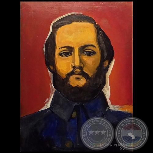 RETRATO DEL MARISCAL FRANCISCO SOLANO LÓPEZ - Ácrilico sobre tela de LAURA MÁRQUEZ