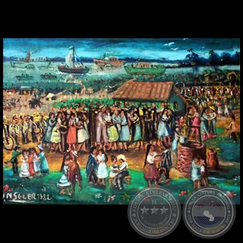 FIESTA CON BANDITA - Obra de IGNACIO NUÑEZ SOLER - Colección GRUPO LIEBIG