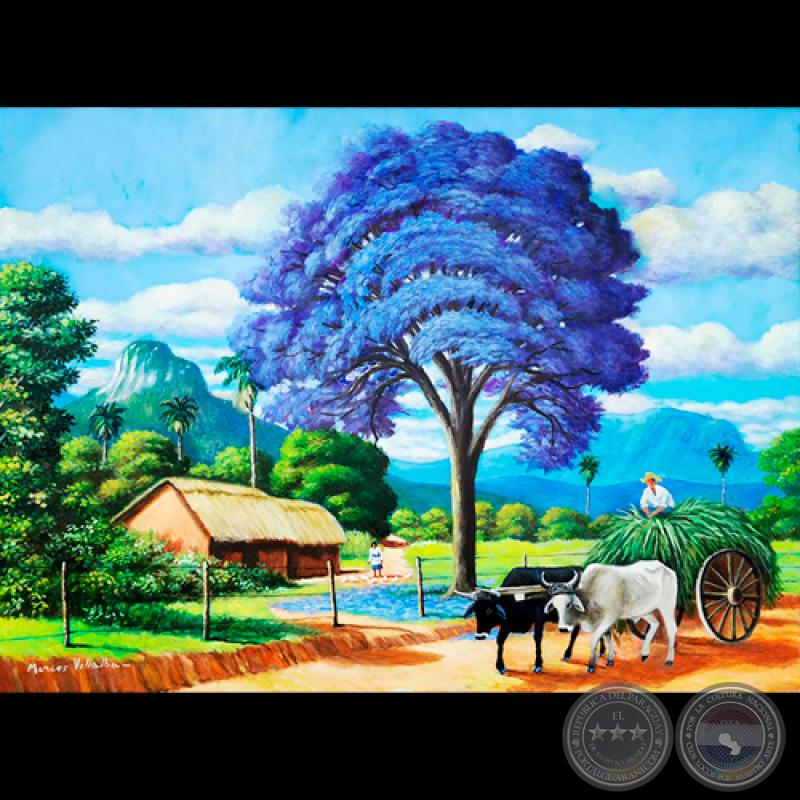 Carreta con Jacarandá - Obra de Marcos Villalba