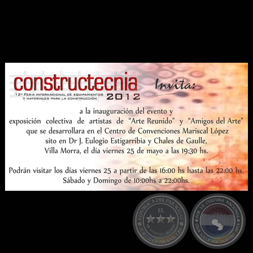 CONSTRUCTENIA 2012 - Exposición colectiva de artistas de ARTE REUNIDO y AMIGOS DEL ARTE