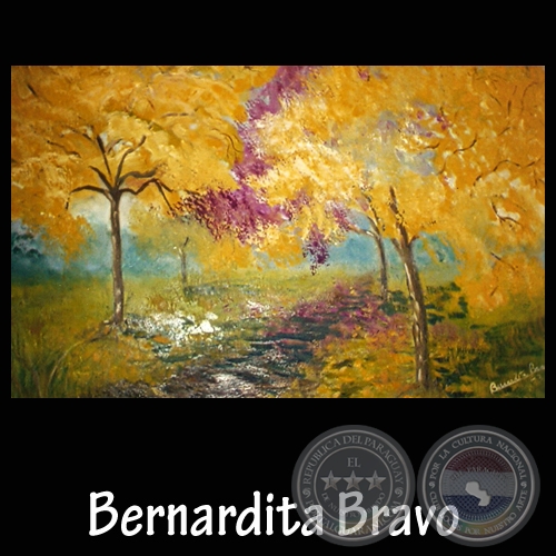 LAPACHOS - Óleo sobre lienzo de Bernardita Bravo - Año 2003