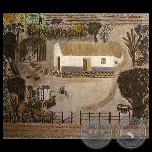 MI CASA EN BEJARANO, 1963 - Óleo de CARLOS FEDERICO REYES