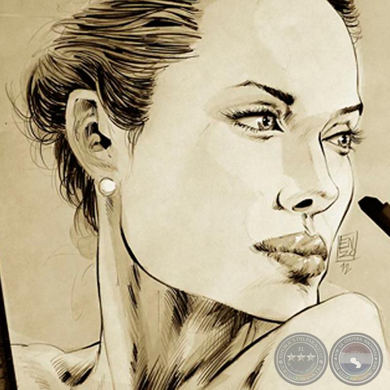 ANGELINA JOLIE - Ilustración de ENZO PERTILE