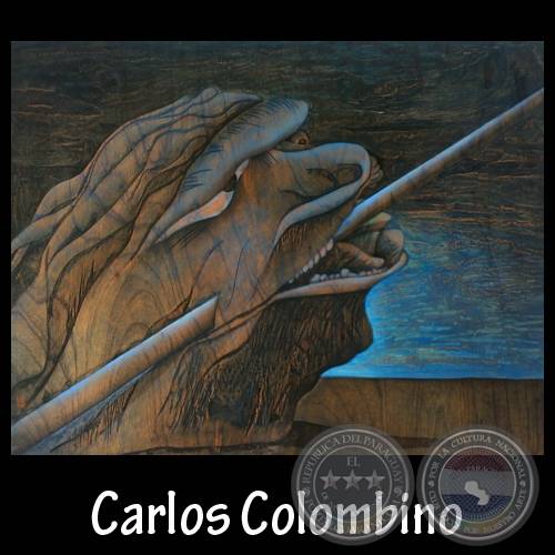 MADELEINE EN AZUL, 2006 - Xilopintura de CARLOS COLOMBINO