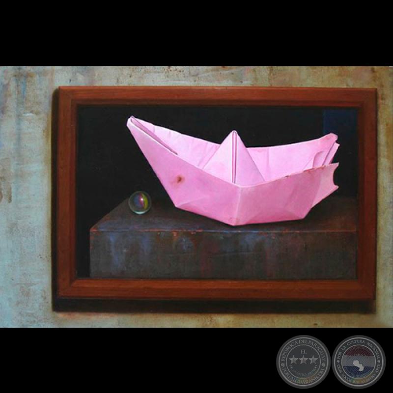 BARQUITO DE PAPEL - Óleo sobre lienzo de SEBASTIÁN DÍAZ