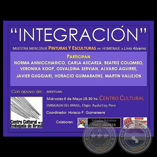 MUESTRA INTEGRACIÓN, 2015 - HOMENAJE A LIVIO ABRAMO - Esculturas de JAVIER GUGGIARI