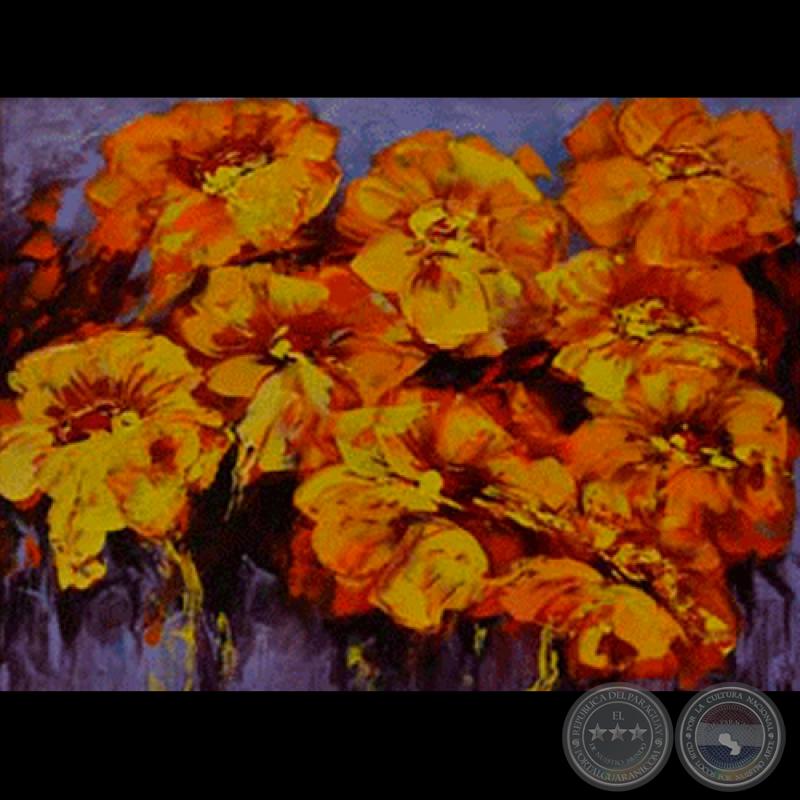 FLORES, 2013 - Óleo de KALELA ZALDÍVAR