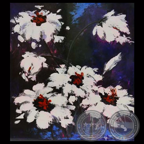 FLORES SILVESTRES BLANCAS, 2013 - Tcnica mixta de DIANA ROSSI