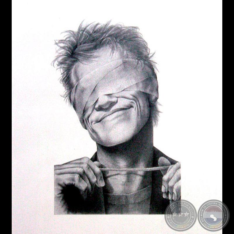 ROSTRO, 2003 - Grafito sobre papel de GABRIEL BRIZUELA SANTOMÉ