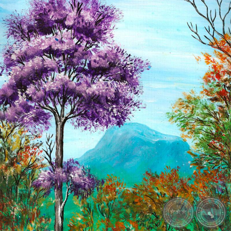 JACARANDA, 2003 - Acrílico sobre lienzo de GLORIA MARECOS