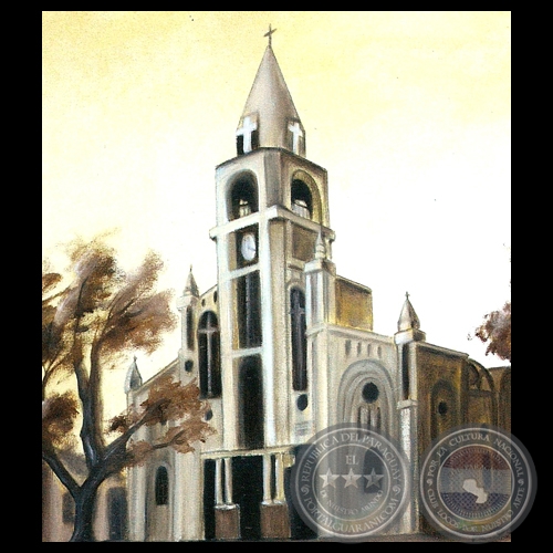 IGLESIA DE VILLA HAYES - PARAGUAY - Óleo de GRISELDA ROSSI SCHUBERT