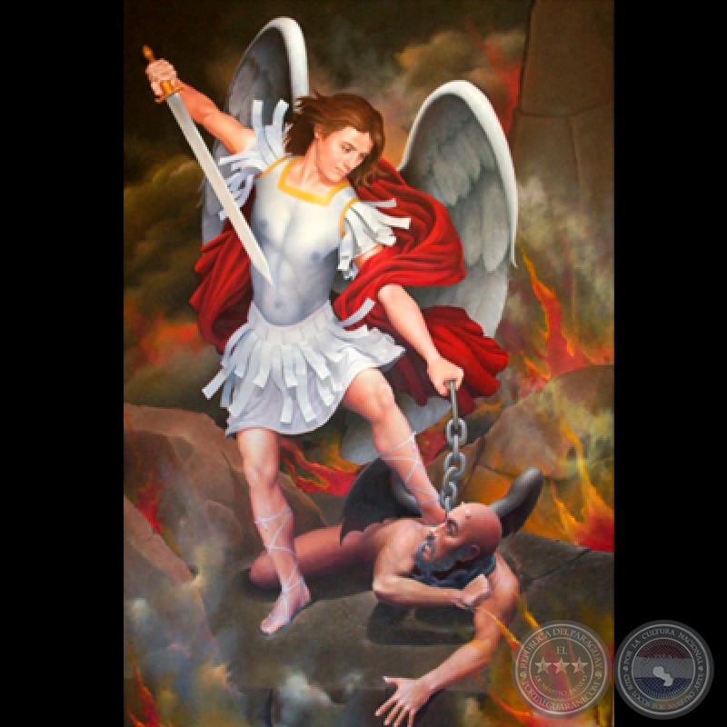 ARCÁNGEL SAN MIGUEL II - Óleo de HERNÁN MIRANDA