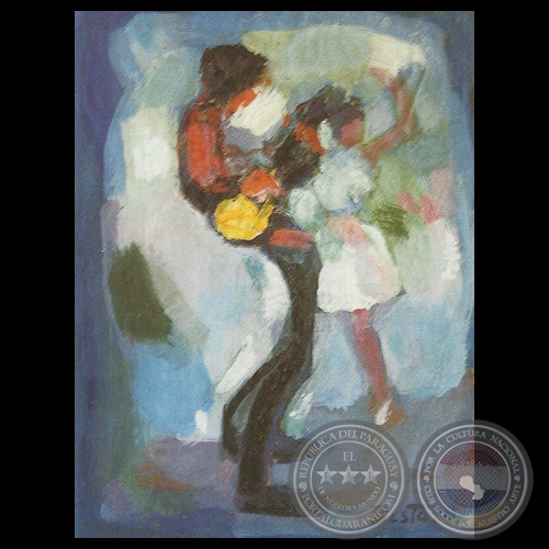 PAREJA DANZANDO - Óleo de JORGE GROSS BROWN