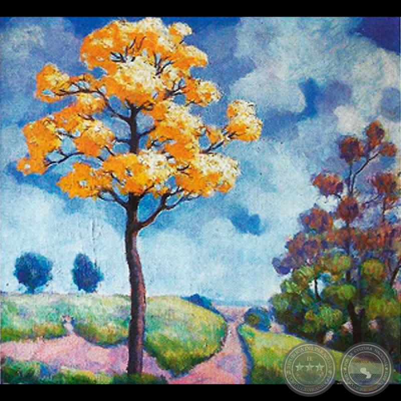 LAPACHOS EN FLOR - Óleo de JAIME BESTARD