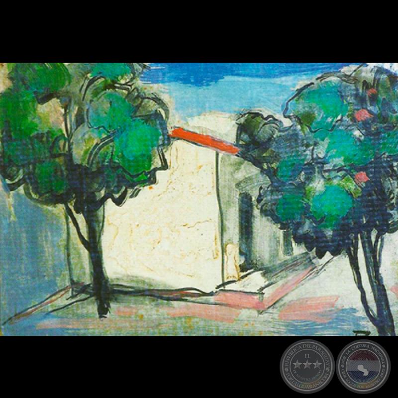 CASA Y DOS ÁRBOLES - Obra de JAIME BESTARD
