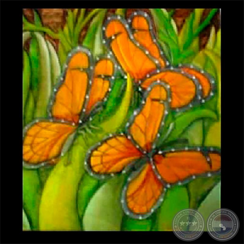 MARIPOSAS - Xilopintura de ADRIAN JARA