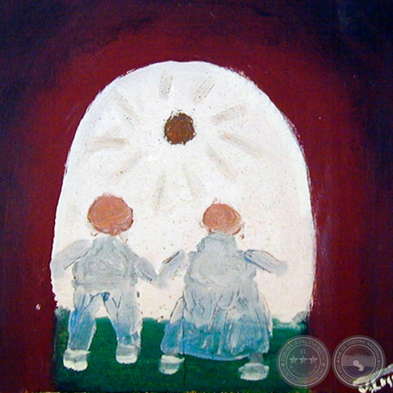 LA PAREJA, 1994 - Acrílico de JULIO DARÍO INSFRÁN