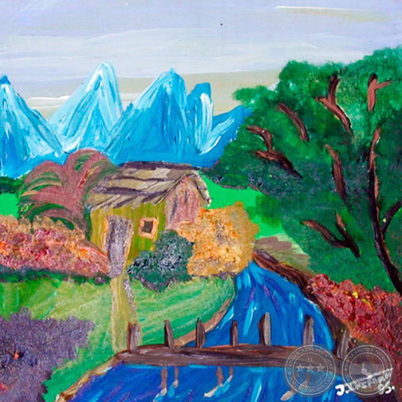 EL ARROYO, 1995 - Acrílico de JULIO DARÍO INSFRÁN