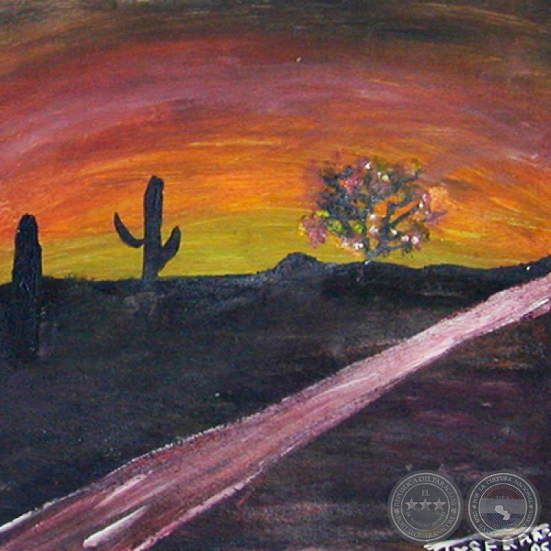 EL DESIERTO, 1995 - Acrílico de JULIO DARÍO INSFRÁN
