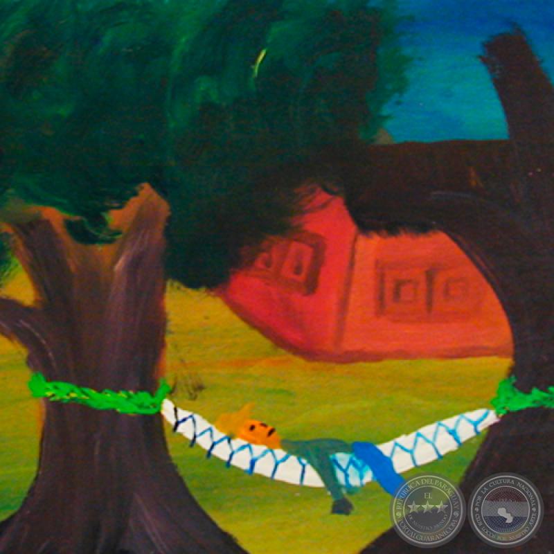 LA HAMACA, 1995 - Acrílico de JULIO DARÍO INSFRÁN