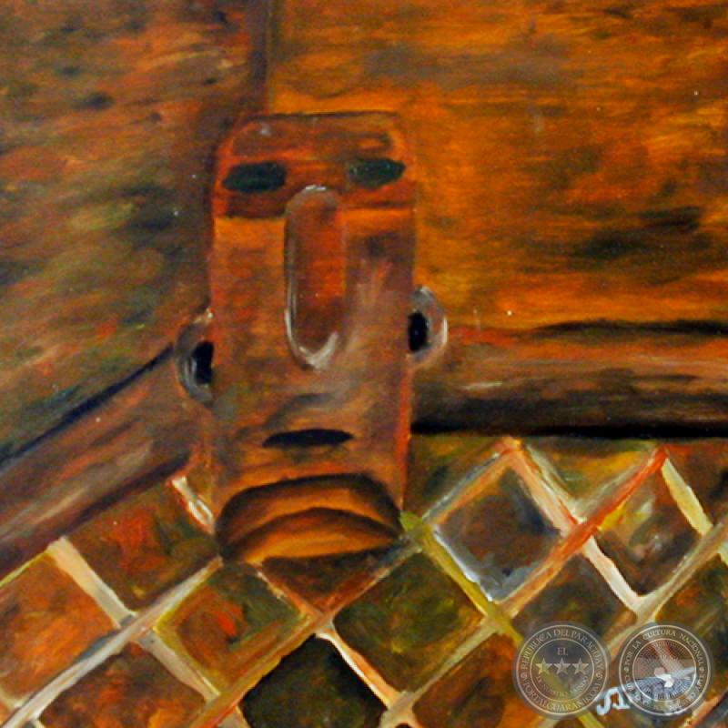 ROSTRO, 1996 - Acrílico de JULIO DARÍO INSFRÁN