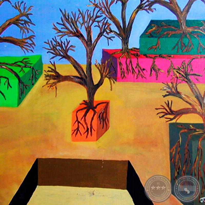 TRONCOS SECOS, 1996 - Acrílico de JULIO DARÍO INSFRÁN