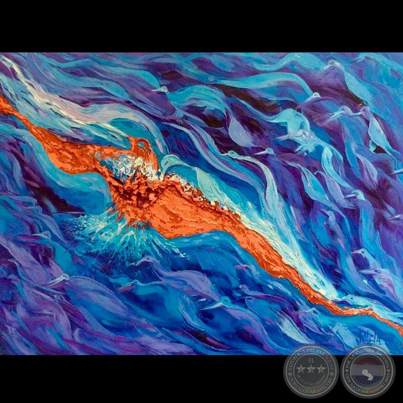 GAVIOTAS, 2006 - Pintura al óleo de KALELA ZALDÍVAR