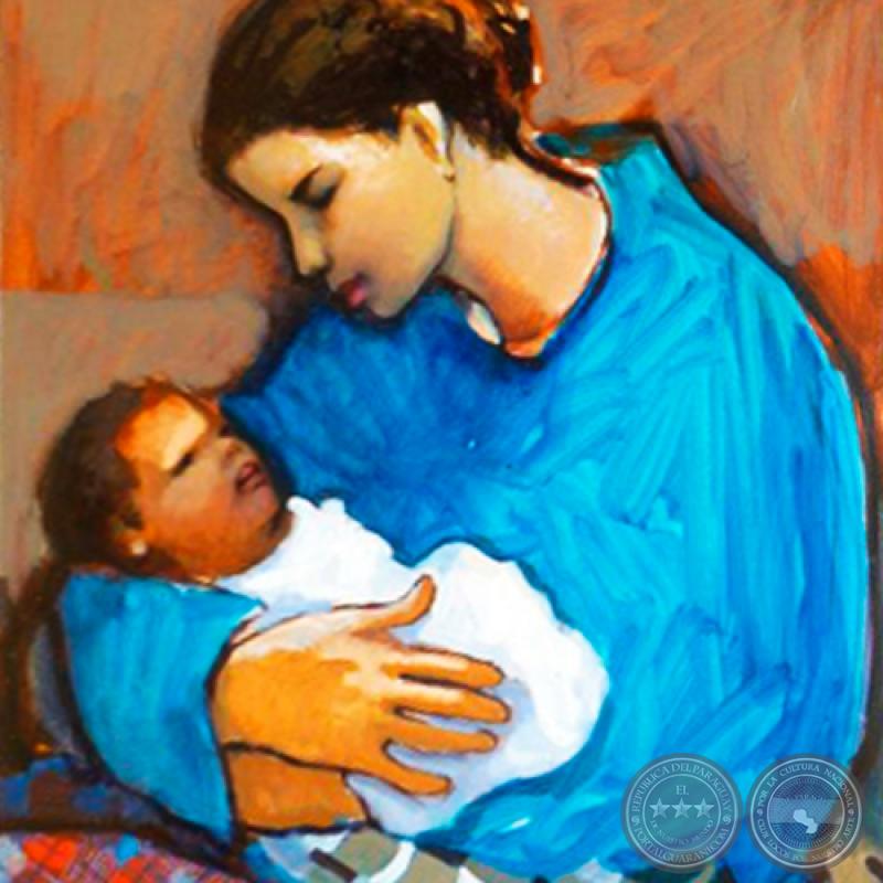 MATERNIDAD - Óleo de KOKI RUIZ