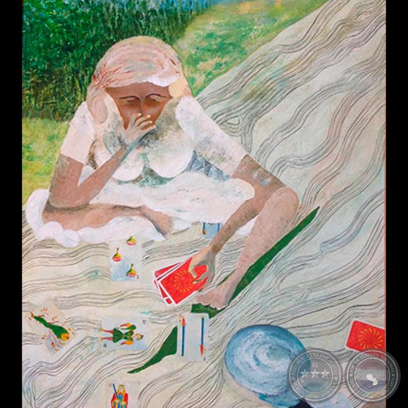 LA PRUEBERA, 1989 - Óleo sobre tela de LOTTE SCHULZ