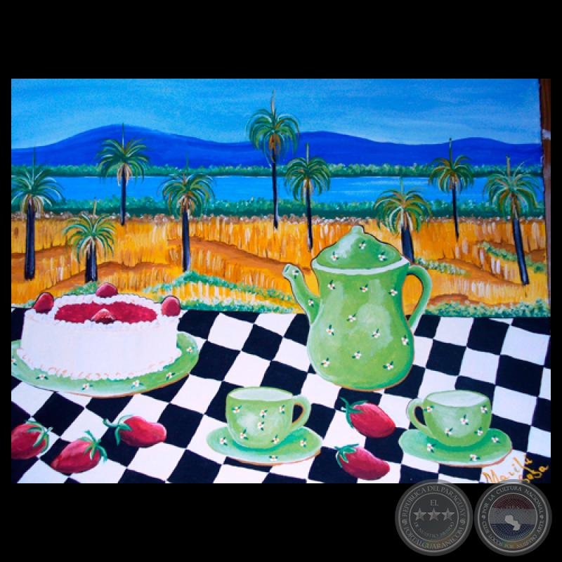 MERIENDA EN ESTANZUELA - Acrílico de MARILÚ SOSA - Agosto 2010