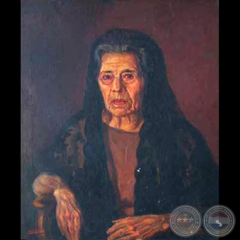 RETRATO DE LA SEÑORA ALFARO, 1928 - Óleo de PABLO ALBORNO