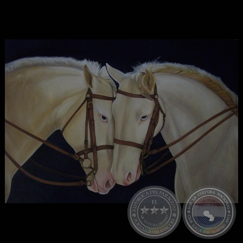 CABALLOS LIPIZANOS - Obra de Raquel Rojas Peña - Año 2010