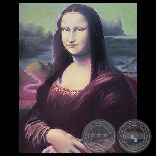 RÉPLICA DE LA MONA-LISA - Óleo de NICOLÁS MONGELOS MARTÍNEZ